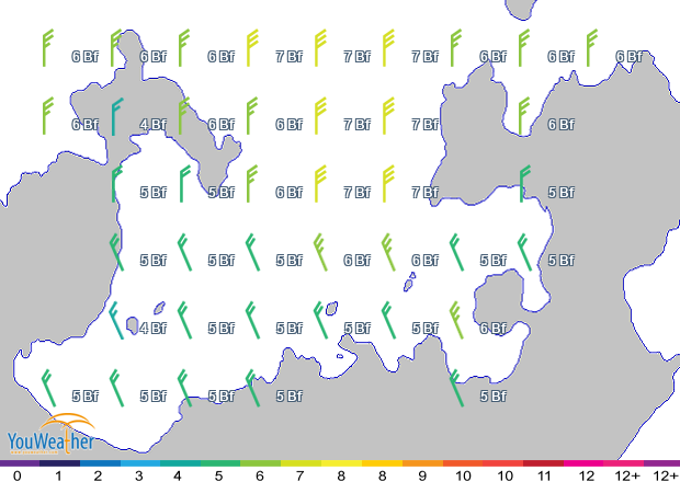 Weather map of 