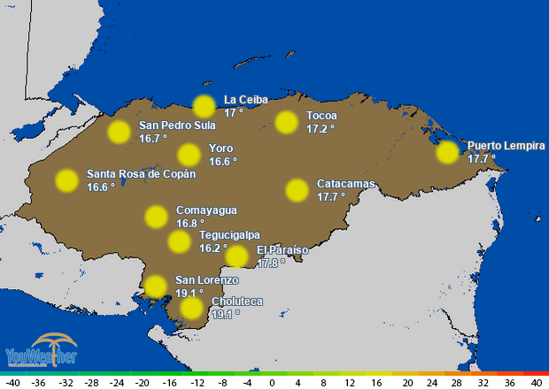 Weather map of 