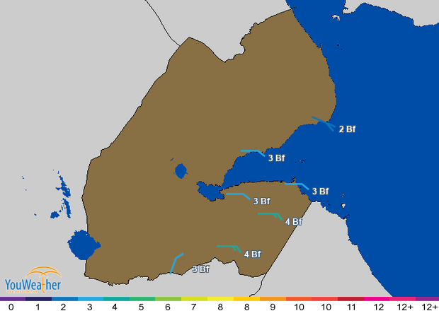 Weather map of 