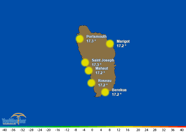 Weather map of 