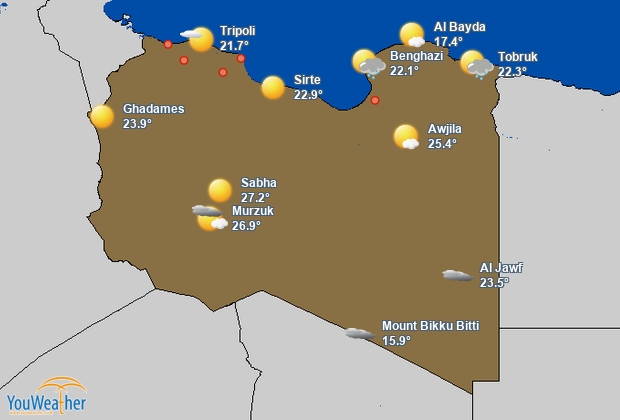 Weather map of 