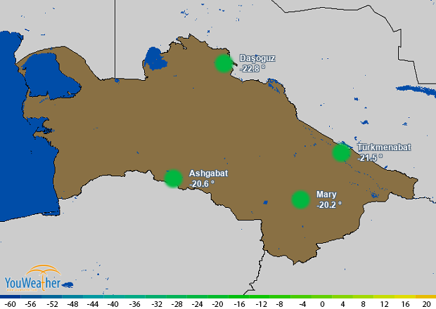 Weather map of 