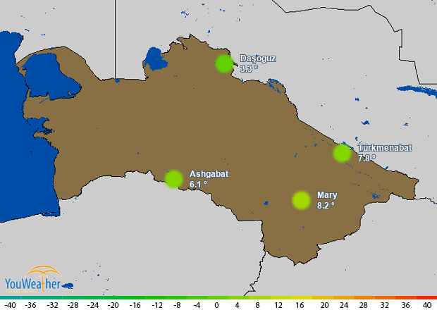 Weather map of 